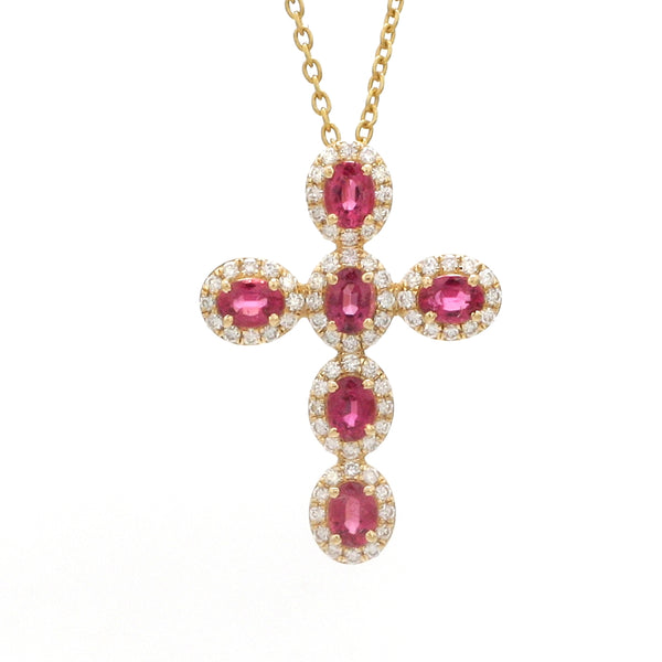 Diamond Rubillite Pendant