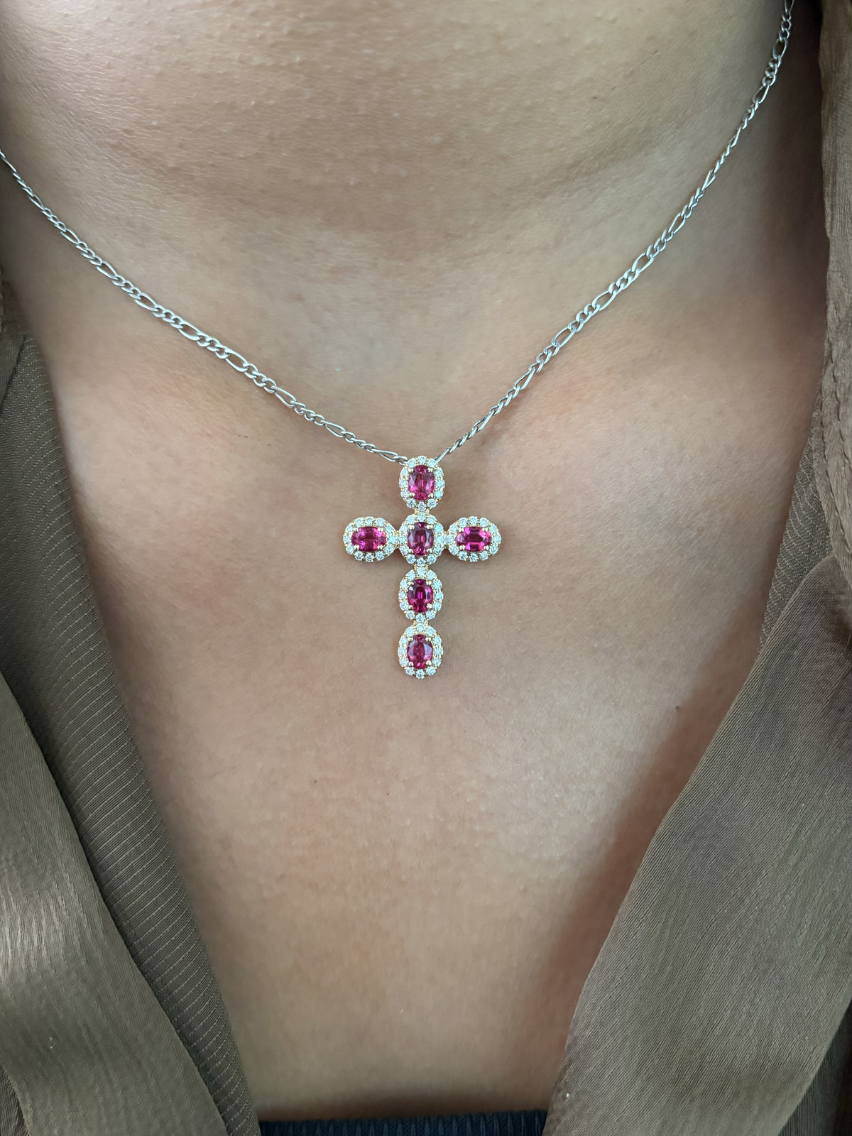 Rubillite Diamond Pendant