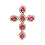 Rubillite Diamond Pendant