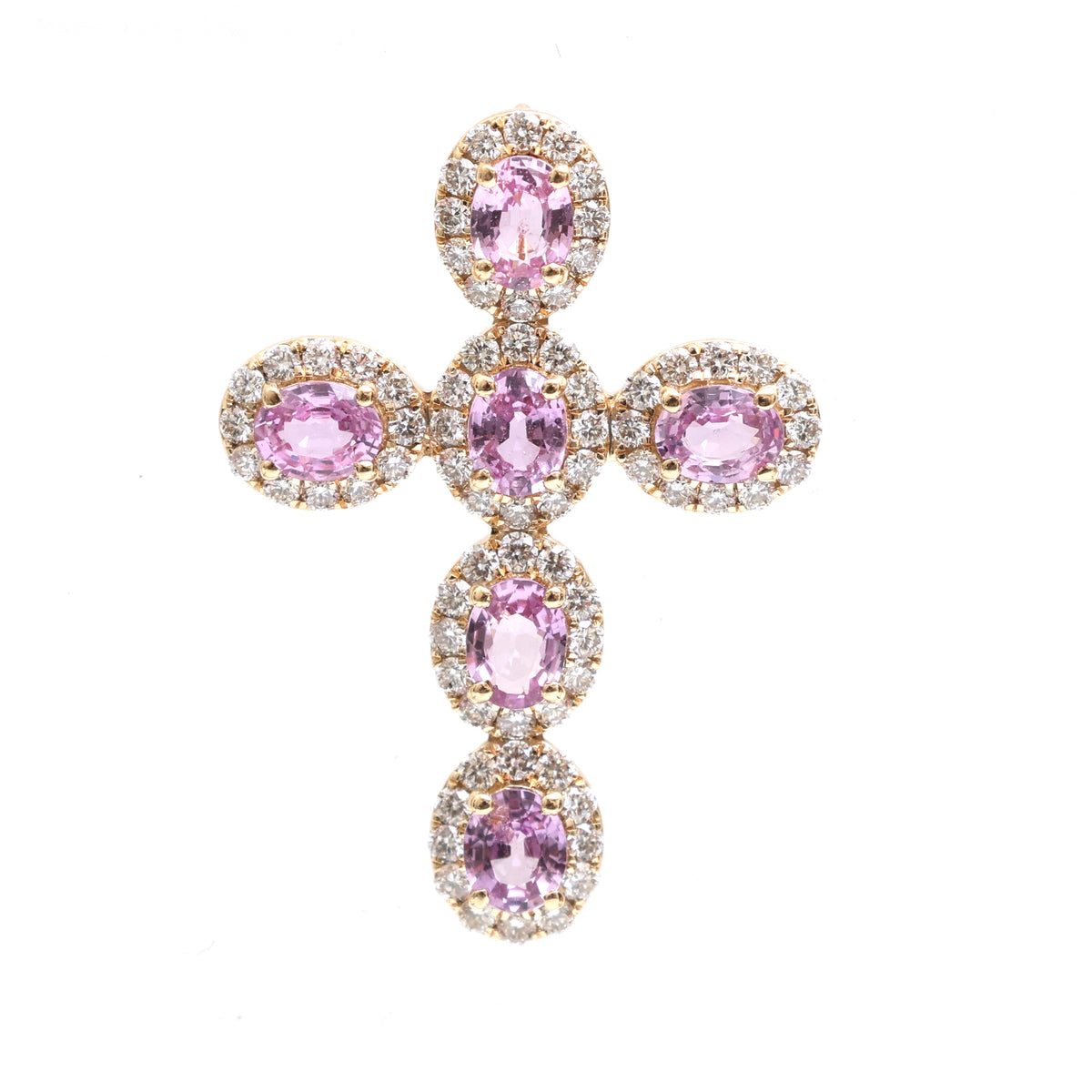 Pink Sapphire Diamond Pendant