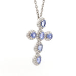 Diamond Blue Sapphire Pendant