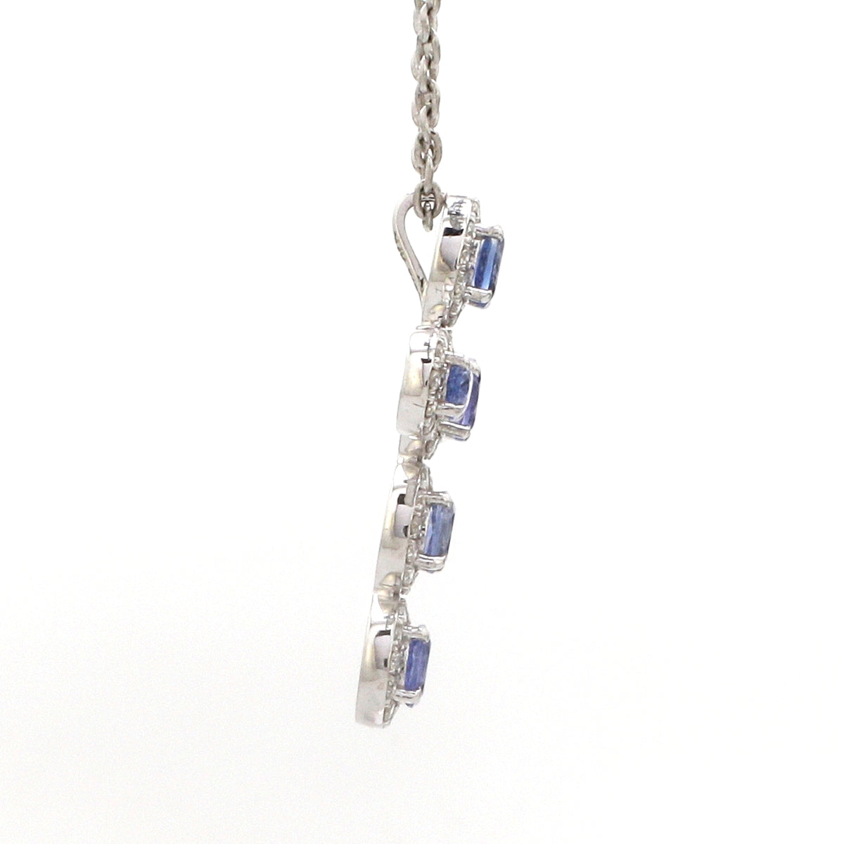 Diamond Blue Sapphire Pendant
