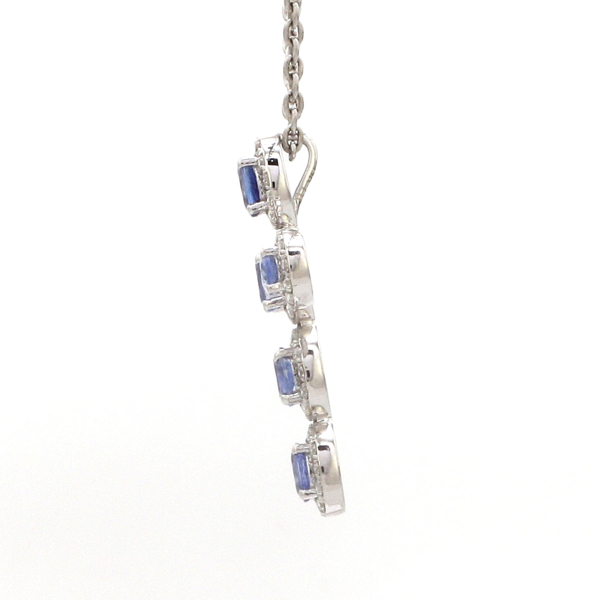Diamond Blue Sapphire Pendant