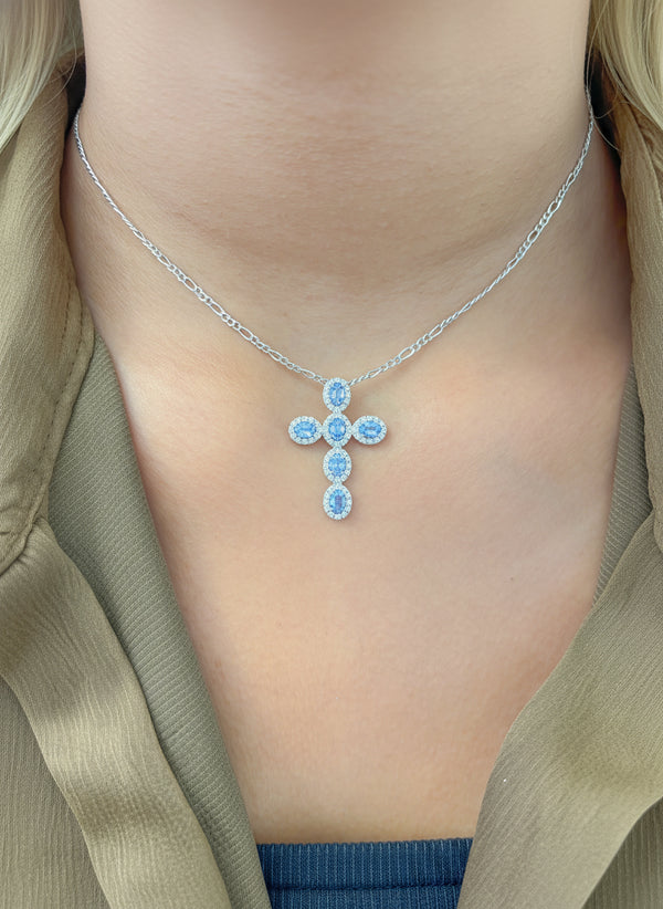 Diamond Aquamarine Pendant