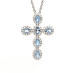 Diamond Aquamarine Pendant