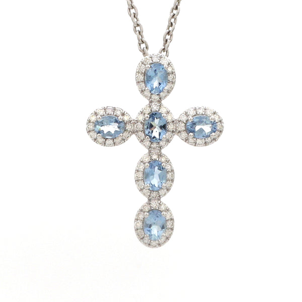 Diamond Aquamarine Pendant