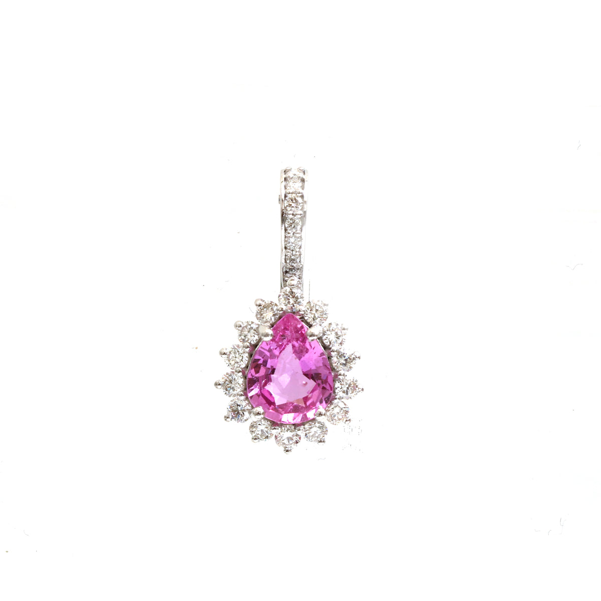Pink Sapphire Diamond Pendant