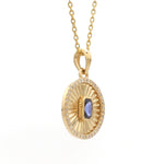 Diamond Blue Sapphire Pendant