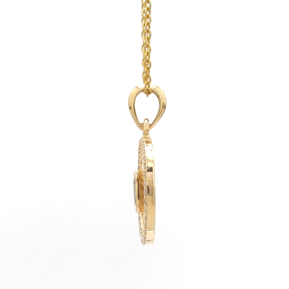 Diamond Blue Sapphire Pendant