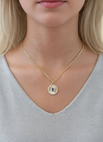 Diamond Blue Sapphire Pendant