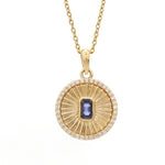 Diamond Blue Sapphire Pendant