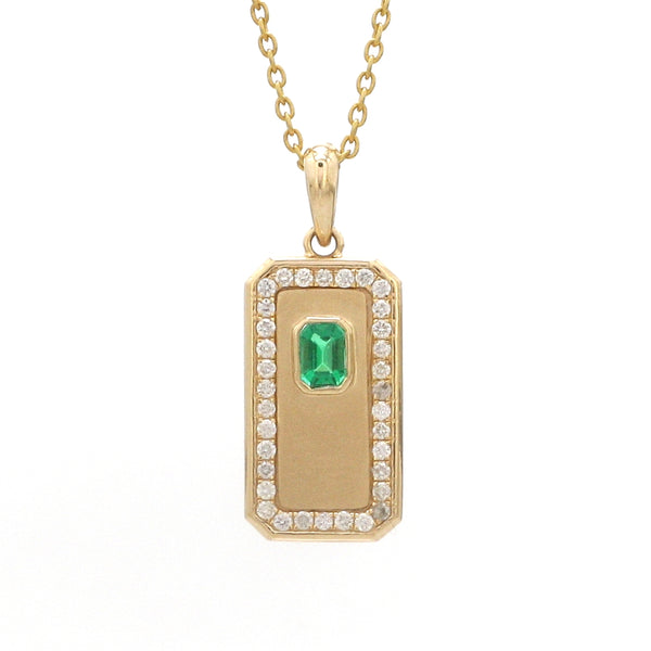 Diamond Emerald Pendant