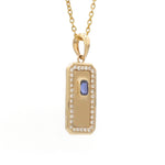 Diamond Blue Sapphire Pendant