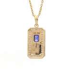 Diamond Blue Sapphire Pendant