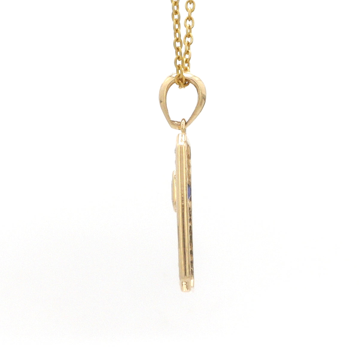 Diamond Blue Sapphire Pendant