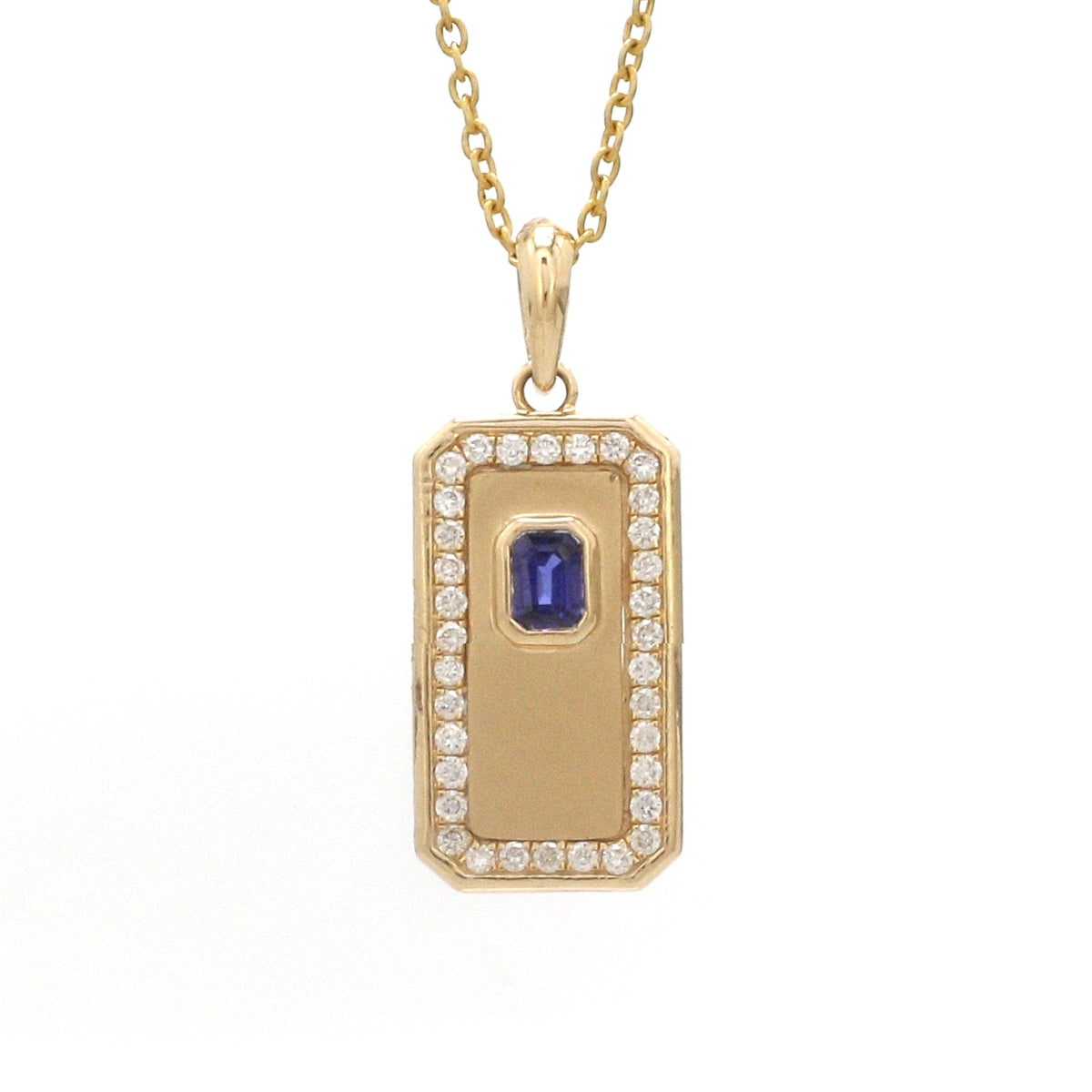 Diamond Blue Sapphire Pendant