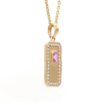 Diamond Pink Sapphire Pendant