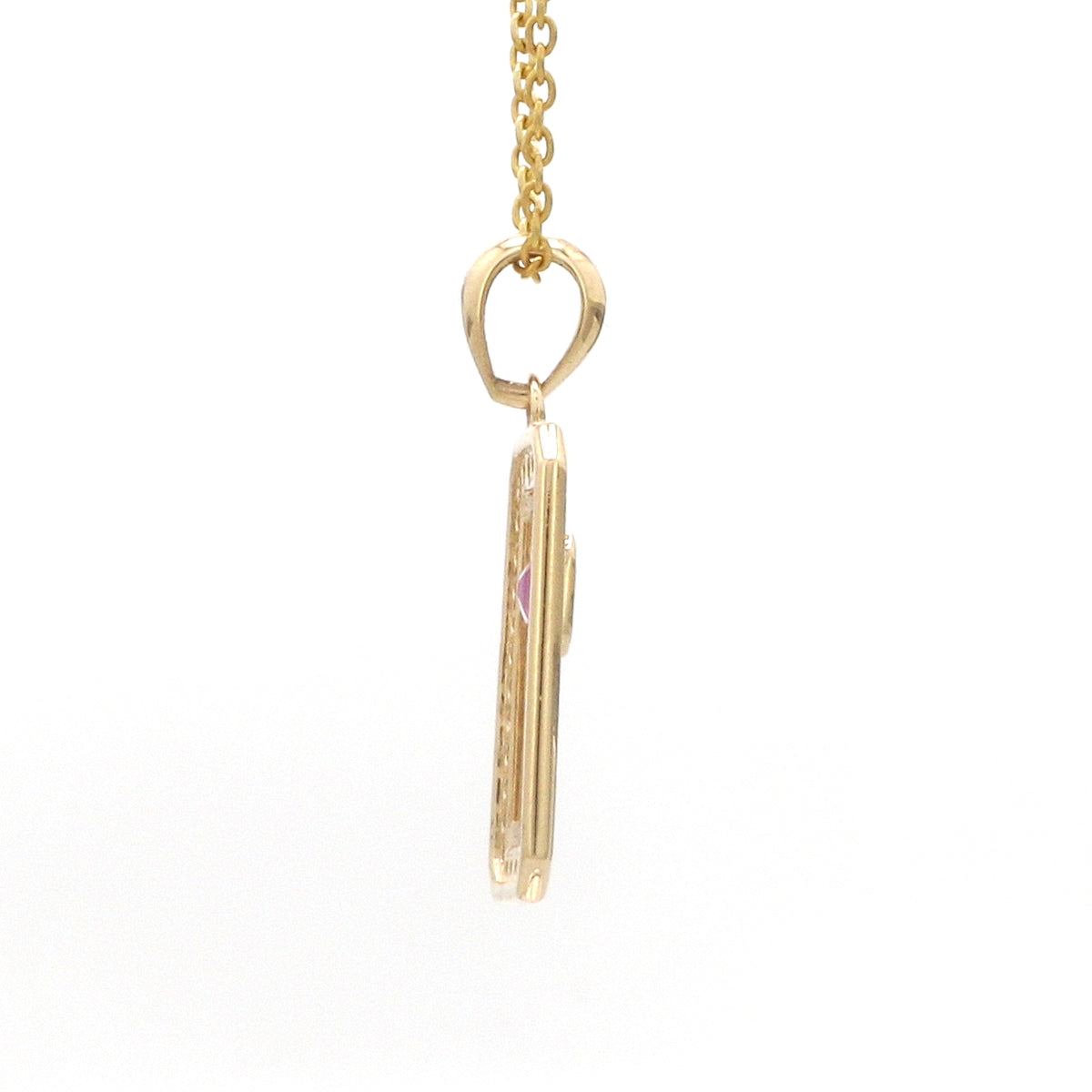 Diamond Pink Sapphire Pendant
