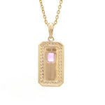 Diamond Pink Sapphire Pendant