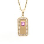 Diamond Pink Sapphire Pendant