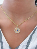 Diamond Blue Sapphire Pendant