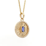 Diamond Blue Sapphire Pendant