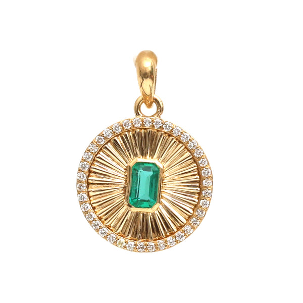 Emerald Diamond Pendant