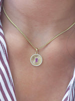 Pink Sapphire Diamond Pendant