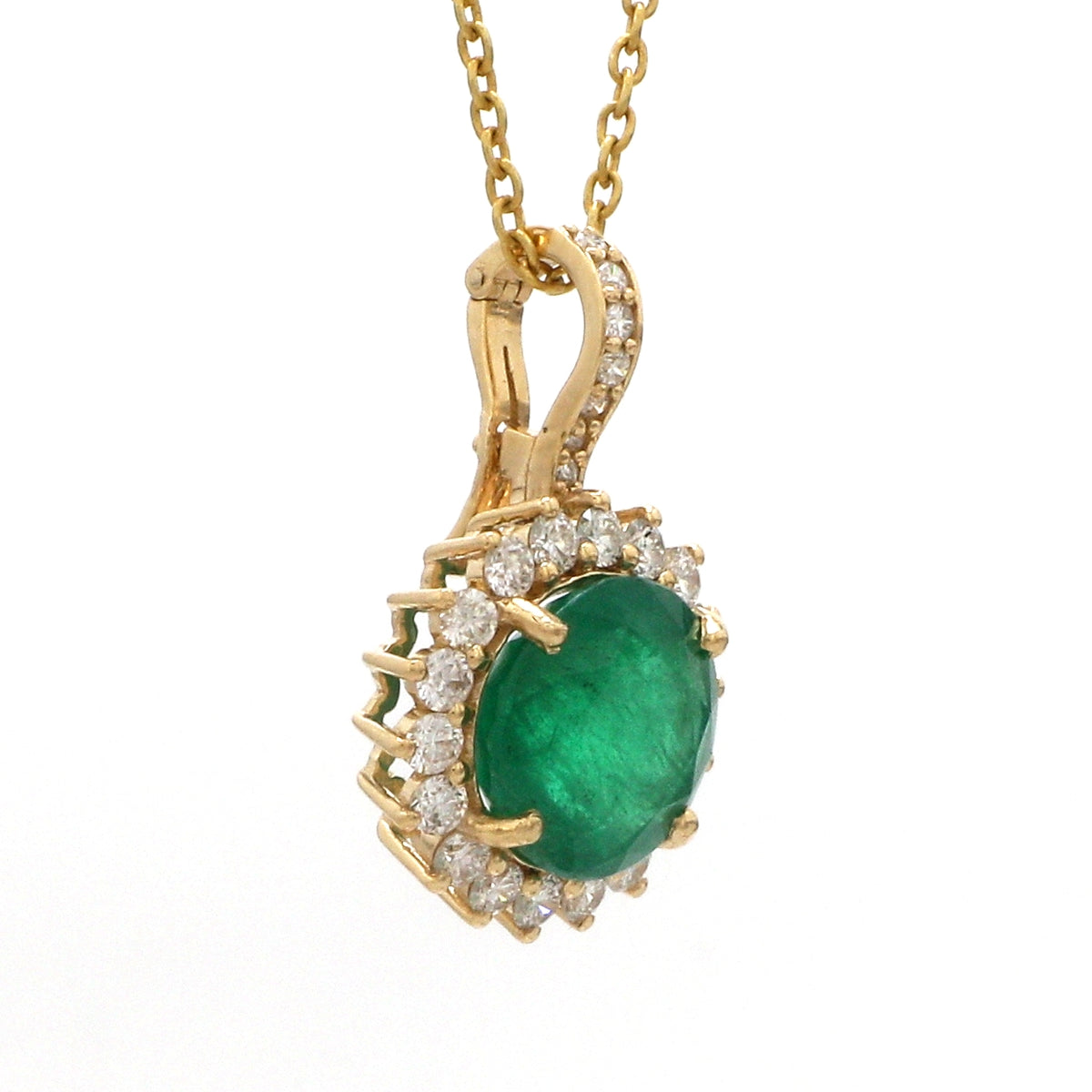 Diamond Emerald Pendant
