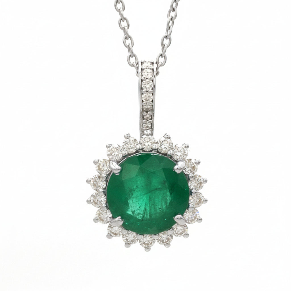 Diamond Emerald Pendant