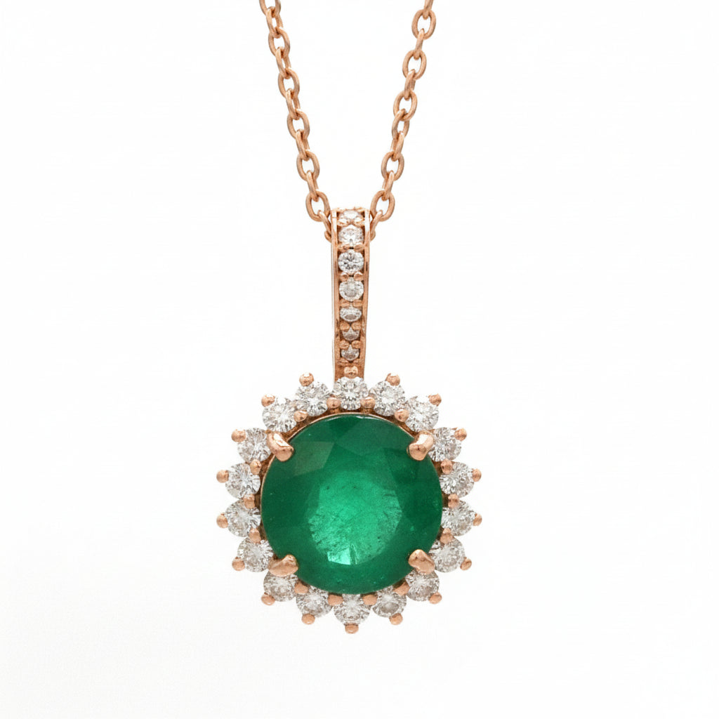 Diamond Emerald Pendant