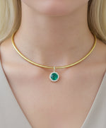 Diamond Emerald Pendant