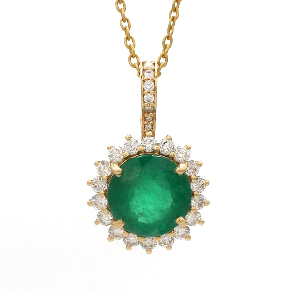 Diamond Emerald Pendant