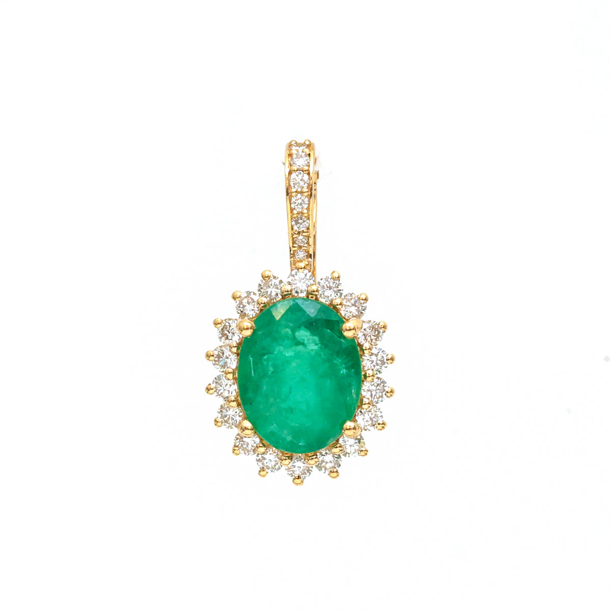 Emerald Diamond Pendant