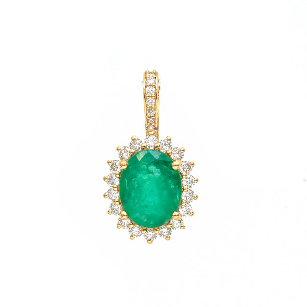 Emerald Diamond Pendant