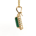 Emerald Octagon Diamond Pendant