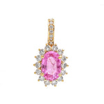 Pink Sapphire Diamond Pendant