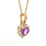 Diamond Pink Sapphire Pendant