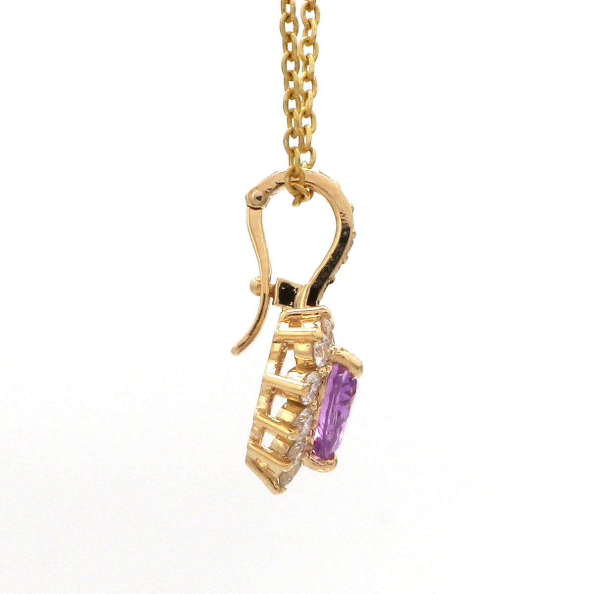 Diamond Pink Sapphire Pendant