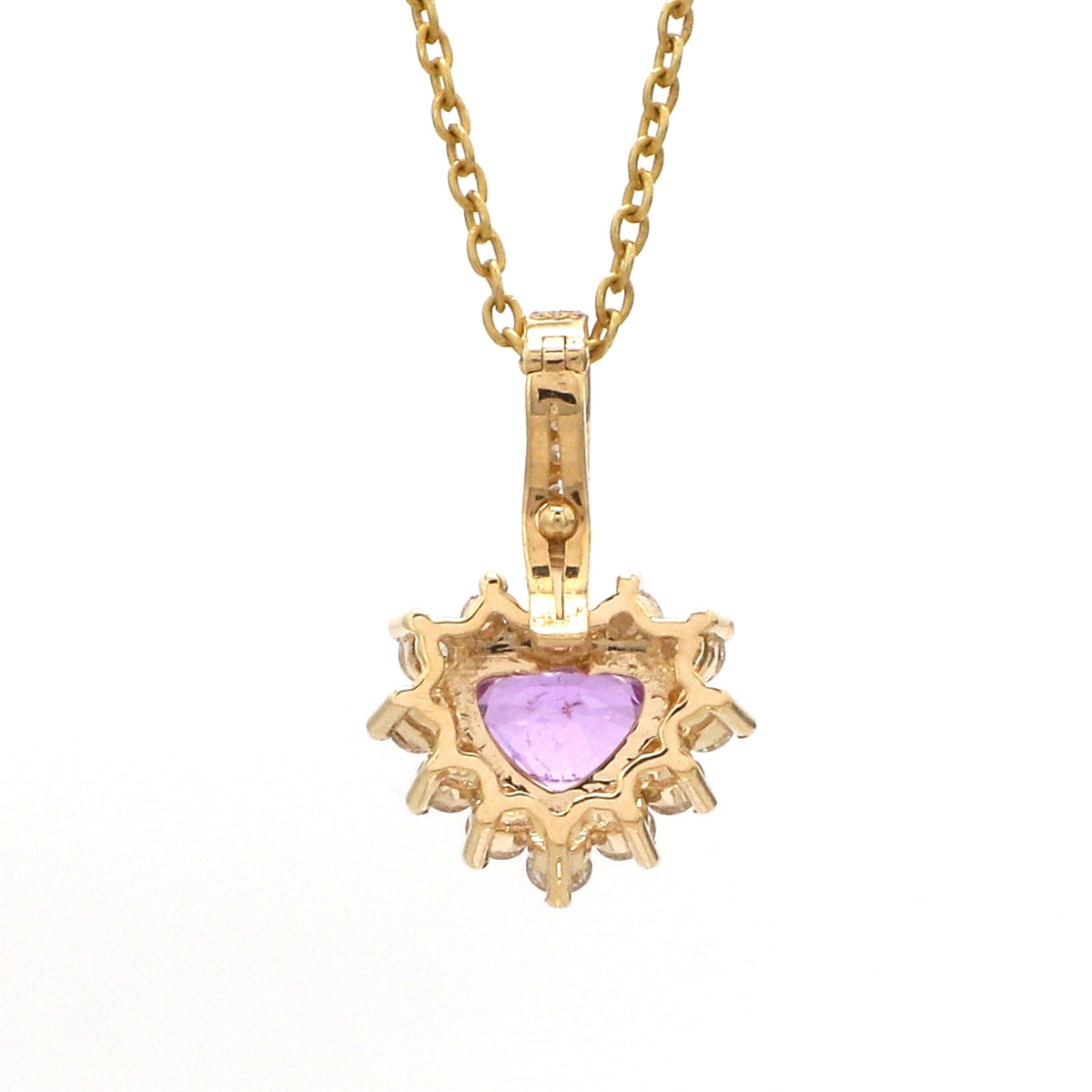 Diamond Pink Sapphire Pendant