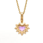 Diamond Pink Sapphire Pendant