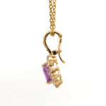 Diamond Pink Sapphire Pendant