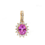 Pink Sapphire Diamond Pendant