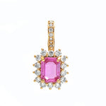 Pink Sapphire Diamond Pendant