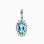 Aquamarine Diamond Pendant
