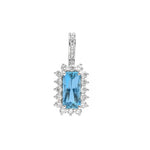 Aquamarine Diamond Pendant