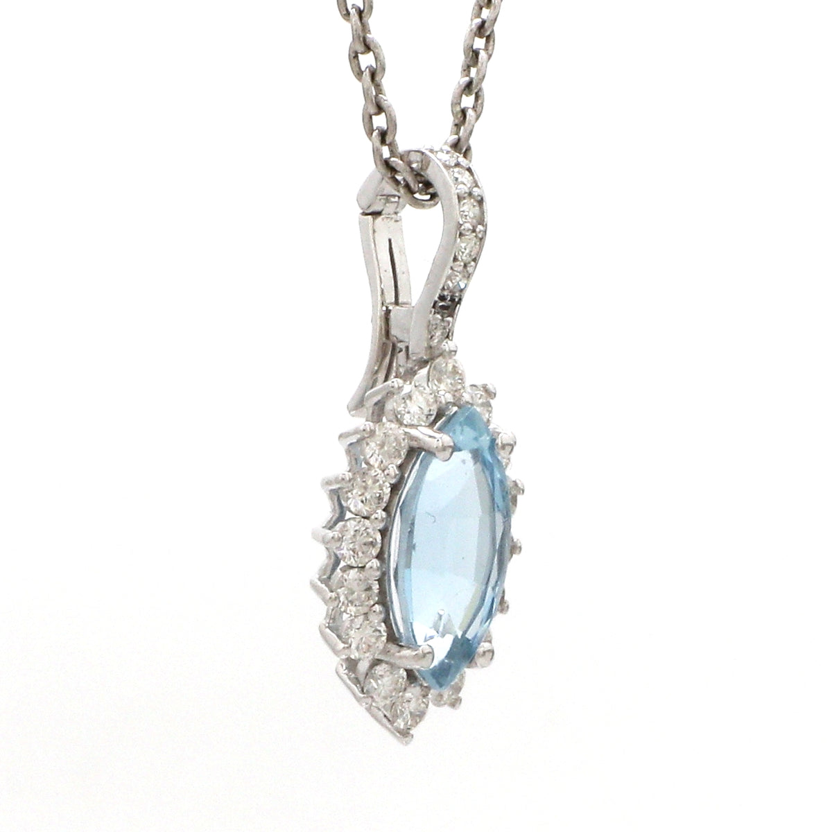 Diamond Aquamarine Pendant