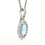 Diamond Aquamarine Pendant