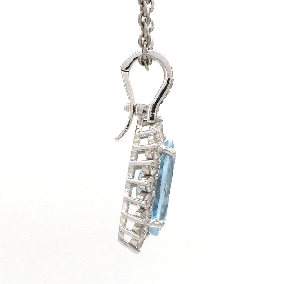 Diamond Aquamarine Pendant