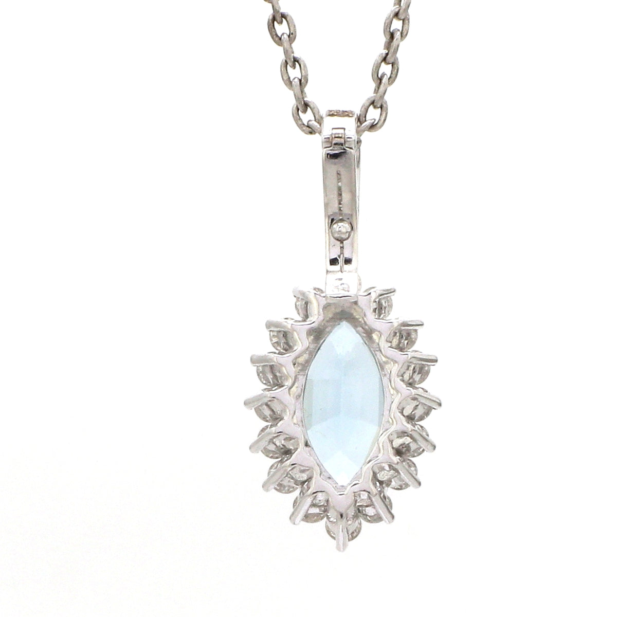 Diamond Aquamarine Pendant